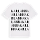 White t-shirt med Karlanna ordlek t-shirt