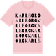Pink Cotton t-shirt med Karlborg ordlek t-shirt