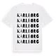 White t-shirt med Karlborg ordlek t-shirt