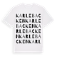 White t-shirt med Karlebacken ordlek t-shirt