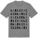 Mid Heather Gray t-shirt med Karlebacken ordlek t-shirt
