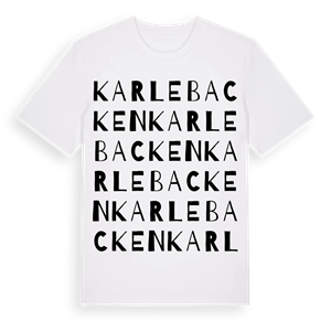 Karlebacken ordlek t-shirt – ekologisk bomull t-shirt från Pinshirt