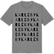 Mid Heather Gray t-shirt med Karleby ordlek t-shirt