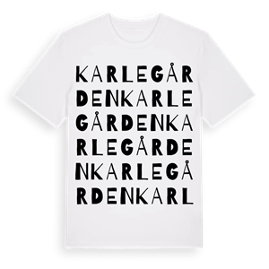 Karlegården ordlek t-shirt – ekologisk bomull t-shirt från Pinshirt
