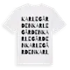 White t-shirt med Karlegården ordlek t-shirt