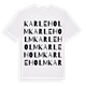 White t-shirt med Karleholm ordlek t-shirt