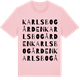 Pink Cotton t-shirt med Karlsbogården ordlek t-shirt