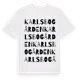 White t-shirt med Karlsbogården ordlek t-shirt