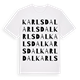 White t-shirt med Karlsdal ordlek t-shirt
