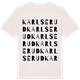 Vintage White t-shirt med Karlserud ordlek t-shirt