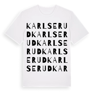 Karlserud ordlek t-shirt – ekologisk bomull t-shirt från Pinshirt