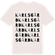 Vintage White t-shirt med Karlsgård ordlek t-shirt