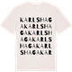 Vintage White t-shirt med Karlshaga ordlek t-shirt