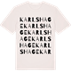 Vintage White t-shirt med Karlshage ordlek t-shirt