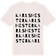 Vintage White t-shirt med Karlshester ordlek t-shirt