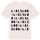Vintage White t-shirt med Karlskoga ordlek t-shirt