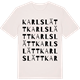 Vintage White t-shirt med Karlslätt ordlek t-shirt