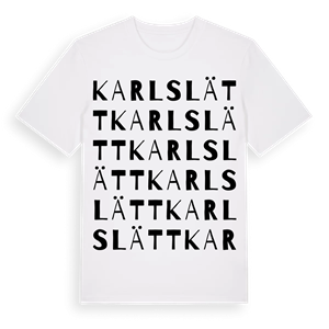Karlslätt ordlek t-shirt – ekologisk bomull t-shirt från Pinshirt
