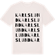 Vintage White t-shirt med Karlslund ordlek t-shirt