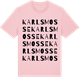 Pink Cotton t-shirt med Karlsmosse ordlek t-shirt