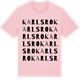 Pink Cotton t-shirt med Karlsro ordlek t-shirt