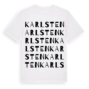 Karlsten ordlek t-shirt – ekologisk bomull t-shirt från Pinshirt