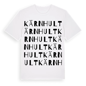 Kärnhult ordlek t-shirt – ekologisk bomull t-shirt från Pinshirt