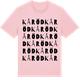 Pink Cotton t-shirt med Kåröd ordlek t-shirt