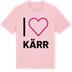 Pink Cotton t-shirt med Jag älskar Kärr t-shirt stort tryck