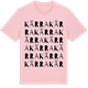 Pink Cotton t-shirt med Kärra ordlek t-shirt
