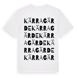 Kärragärde ordlek t-shirt – ekologisk bomull t-shirt från Pinshirt