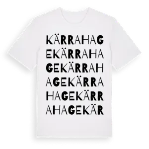 Kärrahage ordlek t-shirt – ekologisk bomull t-shirt från Pinshirt