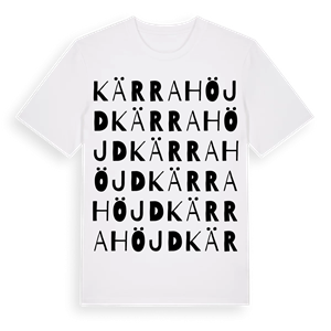 Kärrahöjd ordlek t-shirt – ekologisk bomull t-shirt från Pinshirt