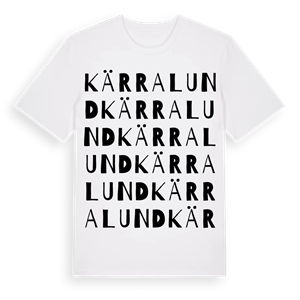 Kärralund ordlek t-shirt – ekologisk bomull t-shirt från Pinshirt