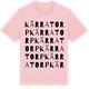 Pink Cotton t-shirt med Kärratorp ordlek t-shirt