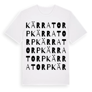 Kärratorp ordlek t-shirt – ekologisk bomull t-shirt från Pinshirt