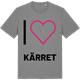 Mid Heather Gray t-shirt med Jag älskar Kärret t-shirt stort tryck
