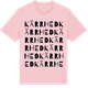 Pink Cotton t-shirt med Kärrhed ordlek t-shirt