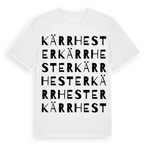 Kärrhester ordlek t-shirt – ekologisk bomull t-shirt från Pinshirt