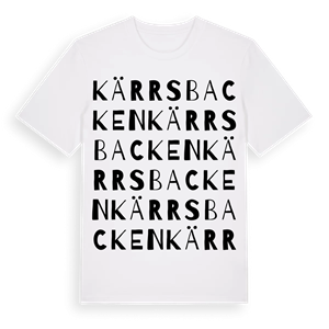 Kärrsbacken ordlek t-shirt – ekologisk bomull t-shirt från Pinshirt