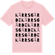 Pink Cotton t-shirt med Kärrsgärde ordlek t-shirt