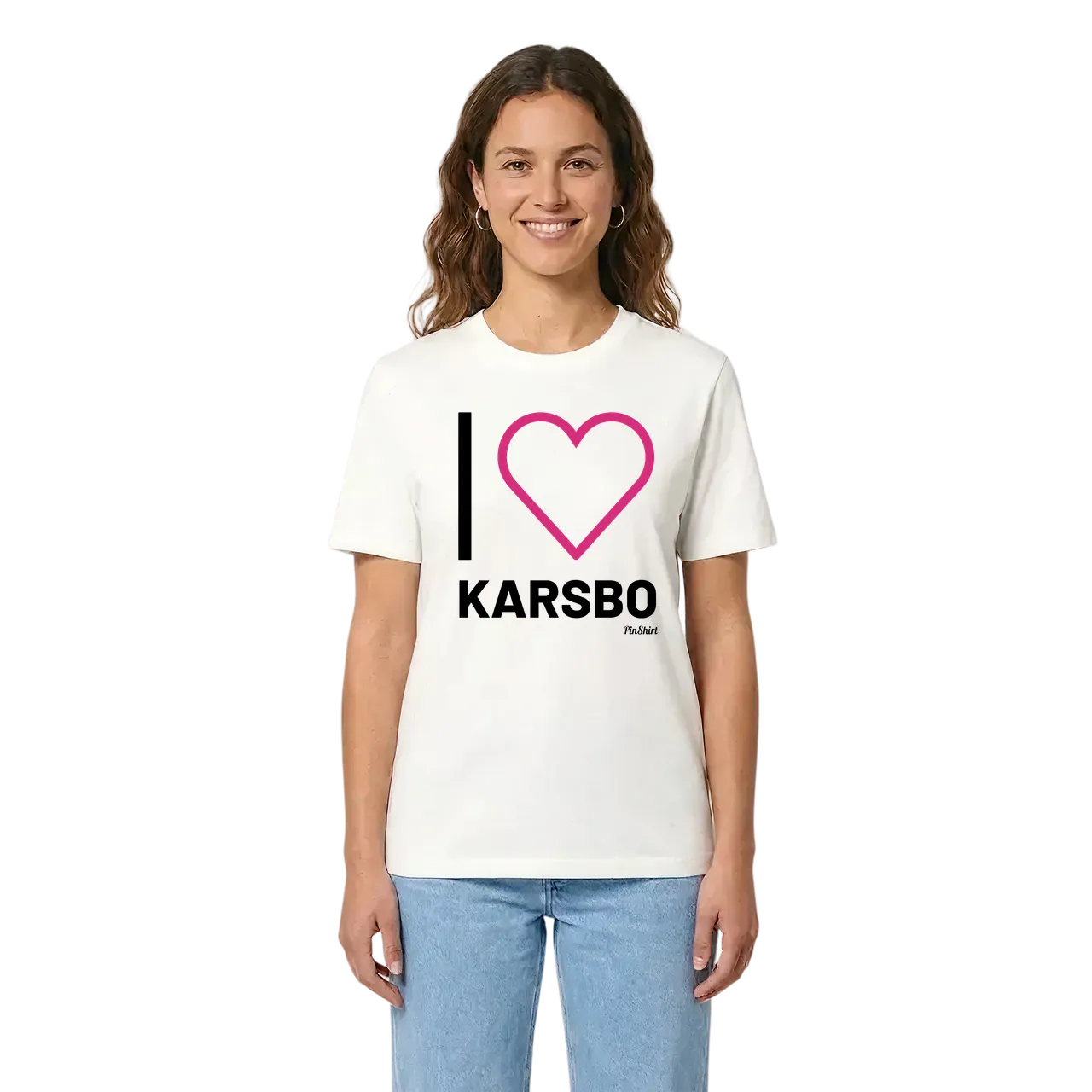 Jag älskar Karsbo t-shirt stort tryck i miljö
