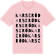 Pink Cotton t-shirt med Karseröd ordlek t-shirt