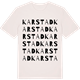 Vintage White t-shirt med Karstad ordlek t-shirt