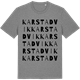 Mid Heather Gray t-shirt med Karstadvik ordlek t-shirt
