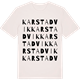 Vintage White t-shirt med Karstadvik ordlek t-shirt