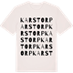 Vintage White t-shirt med Karstorp ordlek t-shirt