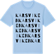 Blue Soul t-shirt med Karsviken ordlek t-shirt