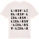Vintage White t-shirt med Karsviken ordlek t-shirt