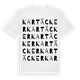 White t-shirt med Kartäcker ordlek t-shirt